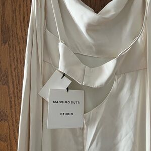 Massimo Dutti Studio long cowl neck dress